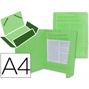 Capa A4 Com Elásticos Plástico PP 400 Microns Translúcido Verde