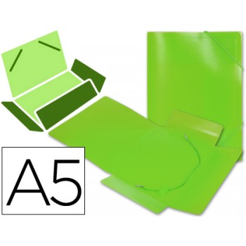 Capa A5 Com Elásticos Plástico PP 400 Microns Translúcido Verde