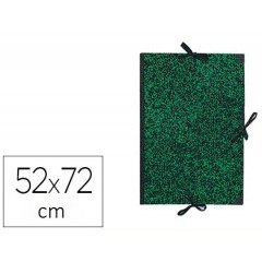 Capa de Desenho 52x72cm Mármore Verde Fecho com Laço Canson