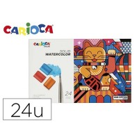 Aguarelas Carioca Plus Caixa 24 cores Sortidas