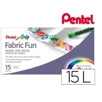 Lápis Pastel Pentel PTS Para Tecido 15 Unidades Pentel
