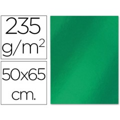 Cartolina Metalizada 50X65cm 235Grs Verde 10 Unidades