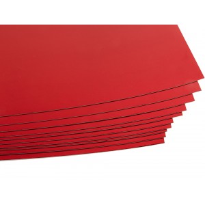 Cartolina Metalizada 50X65cm 235Grs Vermelha 10 Unidades