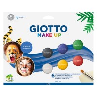 Conjunto Giotto Make Up Pintura Facial 6 Frascos 5ml Cores Clássicas