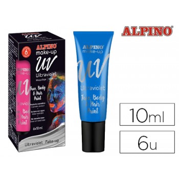Maquilhagem Alpino Fluorescente Azul Tubo 10ml Caixa 6 Unidades