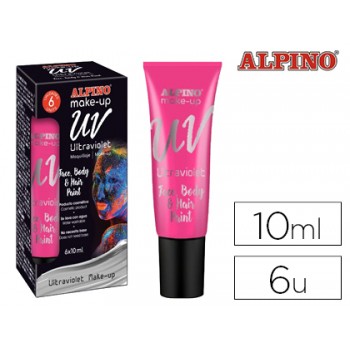 Maquilhagem Alpino Fluorescente Rosa Tubo 10ml Caixa 6 Unidades