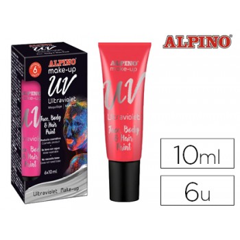 Maquilhagem Alpino Fluorescente Vermelha Tubo 10ml Caixa 6 Unid.