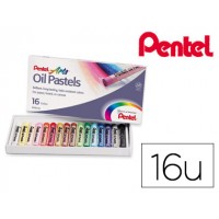 Lápis Pastel De Óleo PHN Pentel 16 Cores