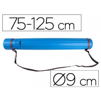 Tubo Porta Desenho Extensível de 75cm até 125cm Azul