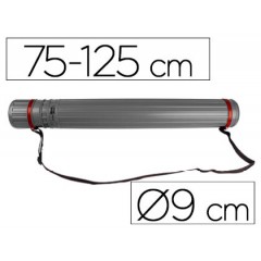 Tubo Porta Desenho Extensível de 75cm até 125cm Cinza