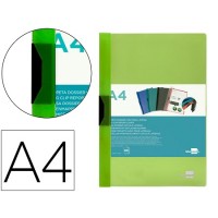Classificador A4 clip Lateral PP 60 Folhas Translucido Verde