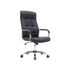 Cadeira de Direcção com Encosto Alto Base cromadas Rodas Premium Preta Q-Connect
