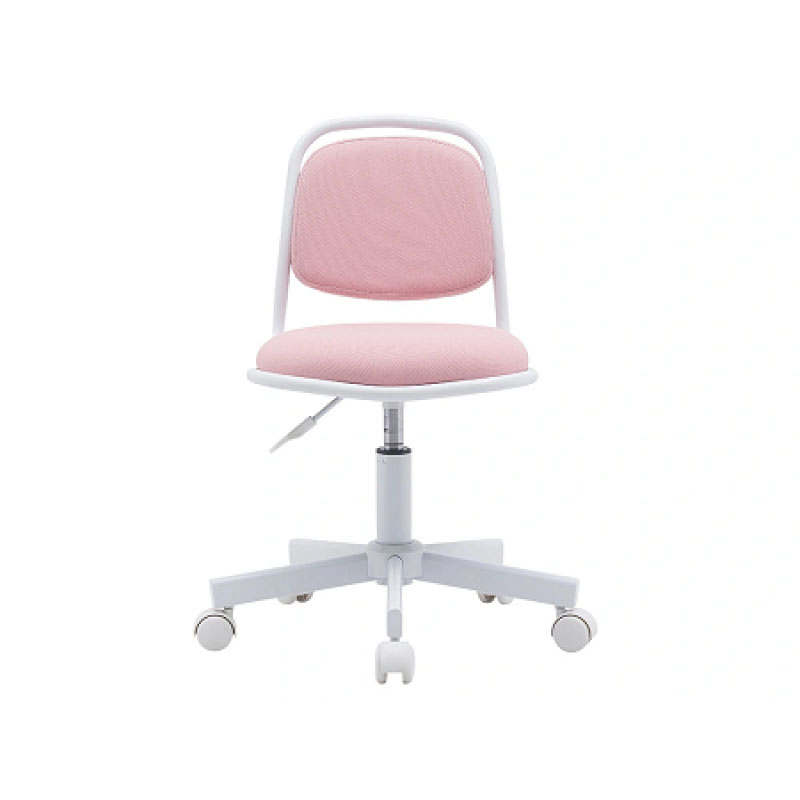 Cadeira para Secretaria Infantil Base e Rodas Nylon Tecido Rosa Q-Connect