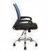 Cadeira de Escritório Giratória Fiss New Preta Rede Azul e Tecido Preto