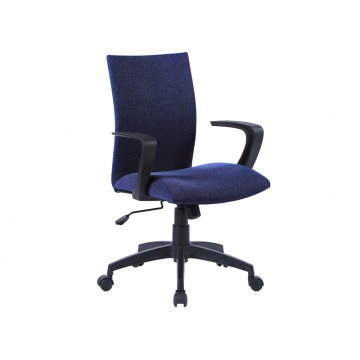 Cadeira de Escritório Base Nylon Regulável em Altura Tecido Azul Q-Connect