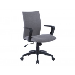 Cadeira de Escritório Base Nylon Regulável em Altura Tecido Cinza Q-Connect