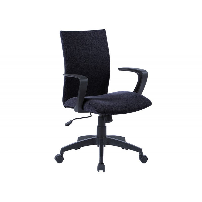 Cadeira de Escritório Base Nylon Regulável em Altura Tecido Preta Q-Connect