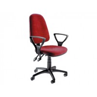 Cadeira de Escritório com Rodas e Braços Vermelha Q-Connect
