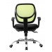 Cadeira de Escritório Mirafiori Brasão Rede Verde Tecido Preto