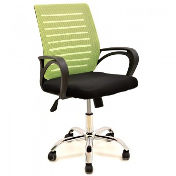 Cadeira de Escritório Giratória Sunset Rede Verde Tecido Preto