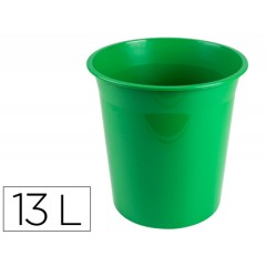 Cesto de Papéis em Plástico 13 Litros Opaco Verde