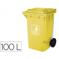 Contentor em Plástico 100 Litros Amarelo Q-Connect 