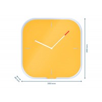 Relógio de Parede em Vidro Leitz Cosy Amarelo