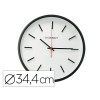 Relógio de Parede Plástico Silencioso 34,4cm Preto Q-Connect