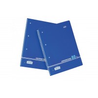 Caderno A4 Espiral 80 Folhas Capa Azul Pautado