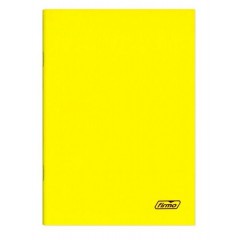 Caderno A4 60 Folhas Agrafado Pautado Amarelo Spring  