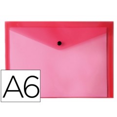 Envelope Plástico A6 com Mola Vermelha 12 Unidades