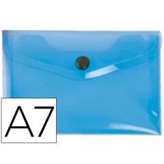Envelope Plástico A7 com Mola Azul 12 Unidades