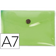 Envelope Plástico A7 com Mola Verde 12 Unidades