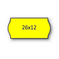 Etiquetas de Rolo 26x12mm Com 1400 Amarela Fluorescente - 1 Rolo