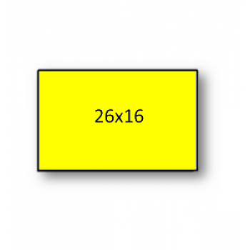 Etiquetas de Rolo 26x16mm Com 1000 Amarela Fluorescente 