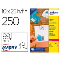 Etiquetas A4 Avery 99,1x57mm Autocolantes Permanente 25 Folhas