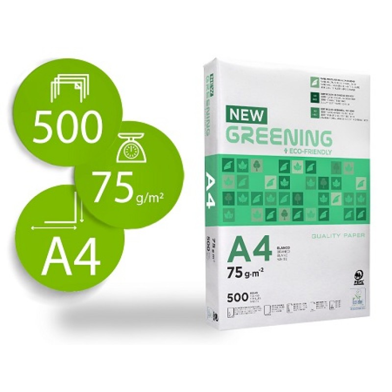Papel Cópia 75grs A4 Greening - 5 Resmas