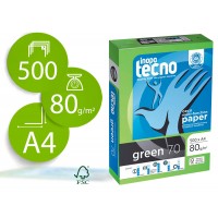 Papel Cópia 80grs A4 Reciclado TecnoGreen - 1 Resma