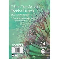 Papel Transfer T-Shirt A4 Inkjet Roupa Escura 10 Folhas