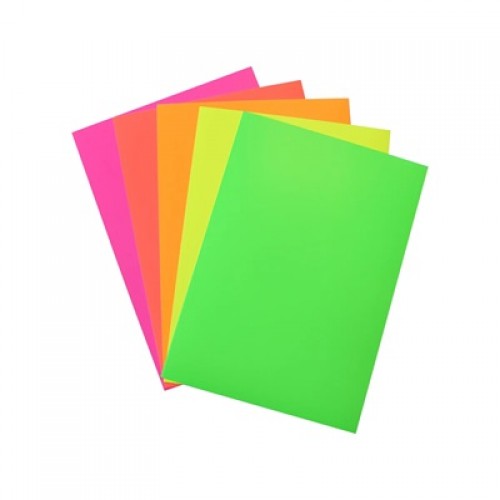 Cartolina A4 Pack de 5 Folhas Fluorescente