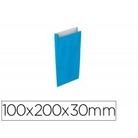 Envelope Celulose Azul Celeste com Fole XXS 100x200x30mm 25 Und.