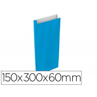Envelope Celulose Azul Celeste com Fole S 150x300x60mm 25 Und.