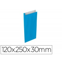 Envelope Celulose Azul Celeste com Fole XS 120x250x30mm 25 Und.