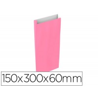 Envelope Celulose Rosa com Fole S 150x300x60mm 25 Unid.