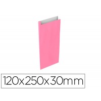 Envelope Celulose Rosa com Fole XS 120x250x30mm 25 Unid.