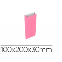 Envelope Celulose Rosa com Fole XXS 100x200x30mm 25 Unid.