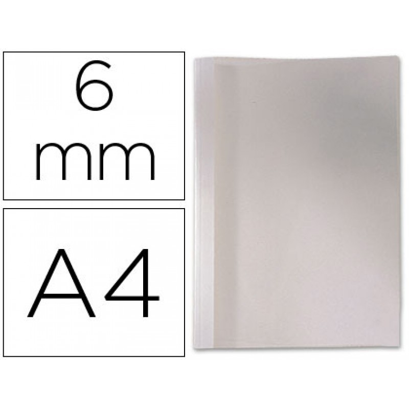 Capa Térmica De Encadernação Pvc + Cartolina Lombada 6mm Branca