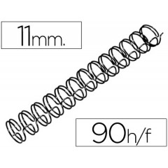 Espiral Metálica Passo 3:1 11 mm Preta 100 unidades 