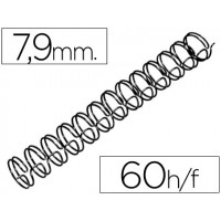 Espiral Metálica Passo 3:1 7,9 mm Preta 100 unidades 