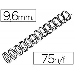 Espiral Metálica Passo 3:1 9,6 mm Preta 100 unidades 